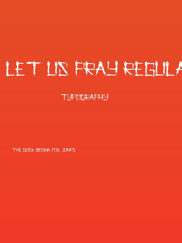 Let us Pray Regular Poster