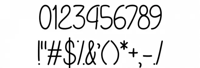 LetThatBeEnough Font OTHER CHARS