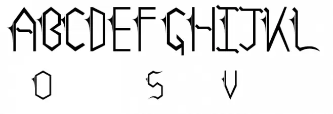 Leteske Schriftart Groß