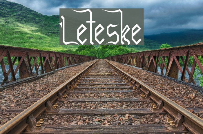 Leteske Font examples