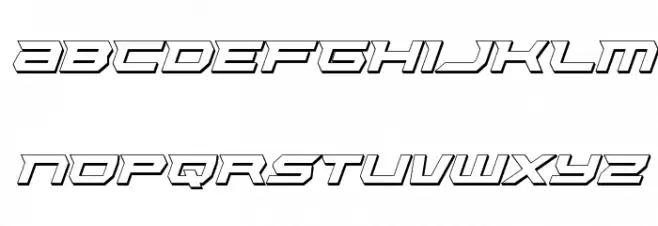 Lethal Force 3D Italic Schriftart Groß