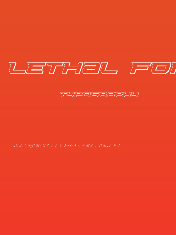 Lethal Force 3D Italic Poster