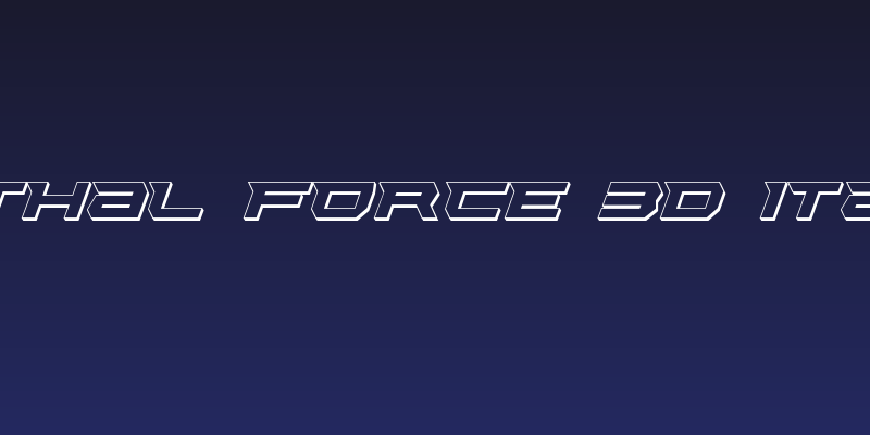 Lethal Force 3D Italic Social Header