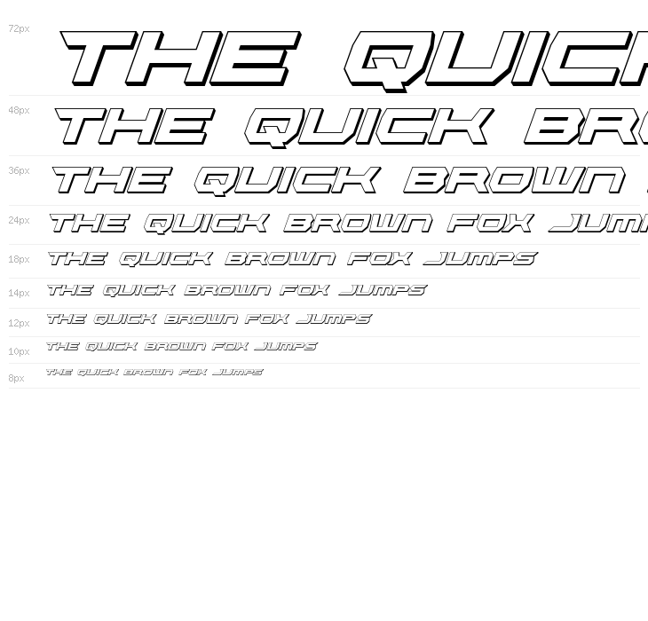 Lethal Force 3D Italic Waterfall