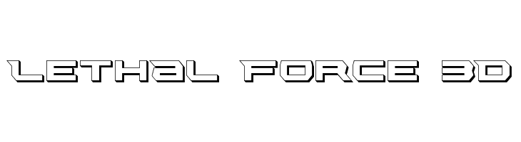 Lethal Force 3D  Frei Schriftart Herunterladen