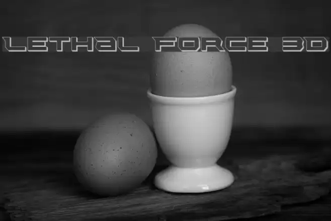 Lethal Force 3D Font examples