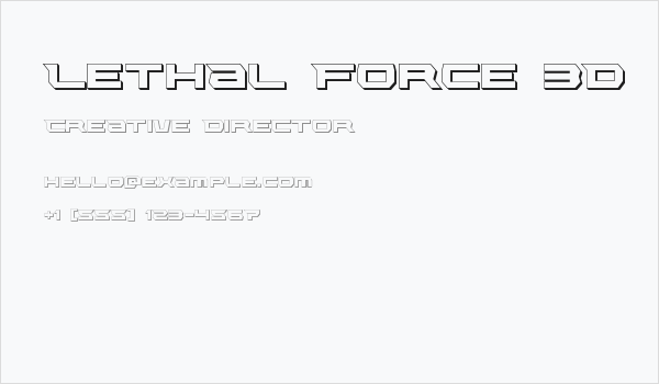 Lethal Force 3D Business Card