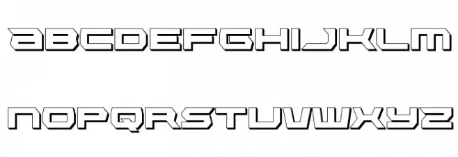 Lethal Force 3D फ़ॉन्ट लोअरकेस