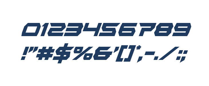 Lethal Force Condensed Italic Other Characters