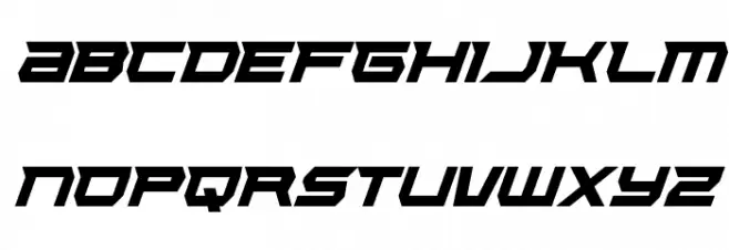Lethal Force Condensed Italic 字体 大写