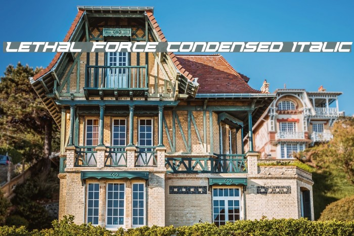 Lethal Force Condensed Italic Example 3