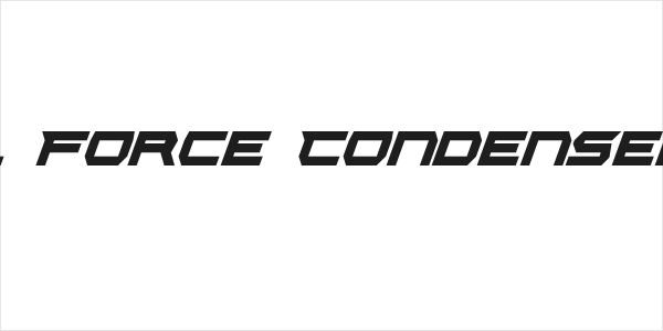 Lethal Force Condensed Italic Logo