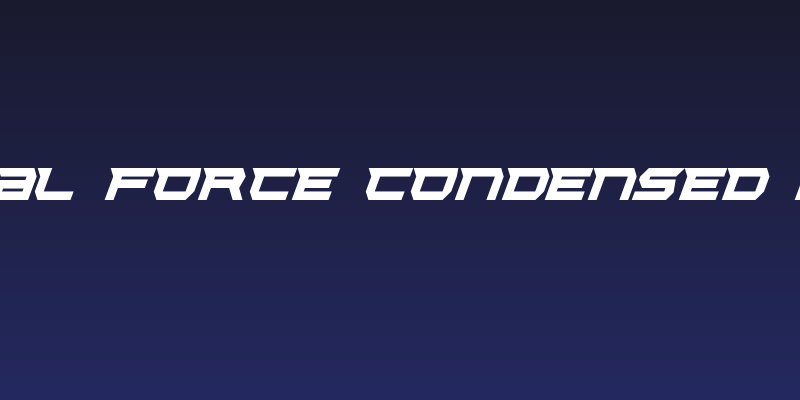 Lethal Force Condensed Italic Social Header