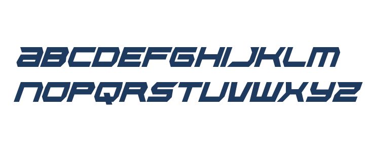 Lethal Force Condensed Italic Lowercase