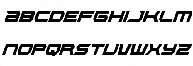 Lethal Force Condensed Italic Fuentes MINÚSCULAS