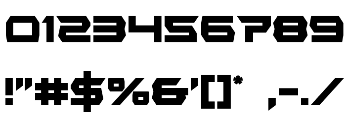 Lethal Force Condensed Font OTHER CHARS