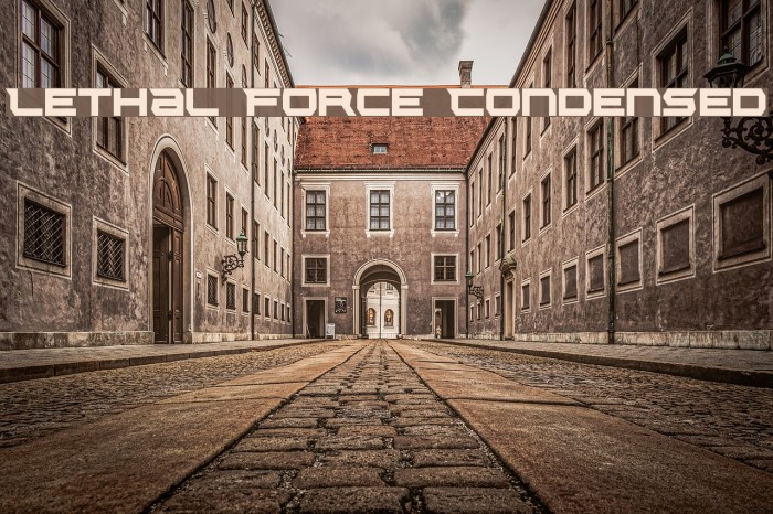 Lethal Force Condensed Font examples
