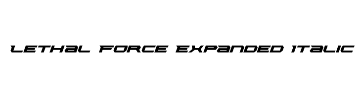 Lethal Force Expanded Italic  Frei Schriftart Herunterladen