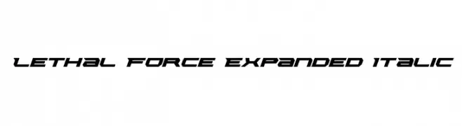 Lethal Force Expanded Italic  Скачать бесплатные шрифты