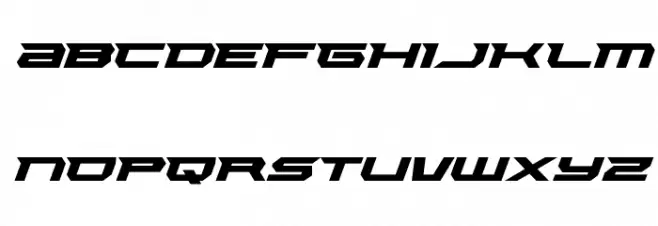 Lethal Force Expanded Italic Schriftart Groß