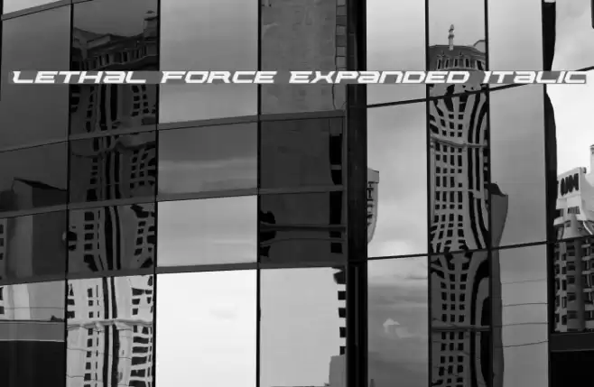 Lethal Force Expanded Italic Font examples