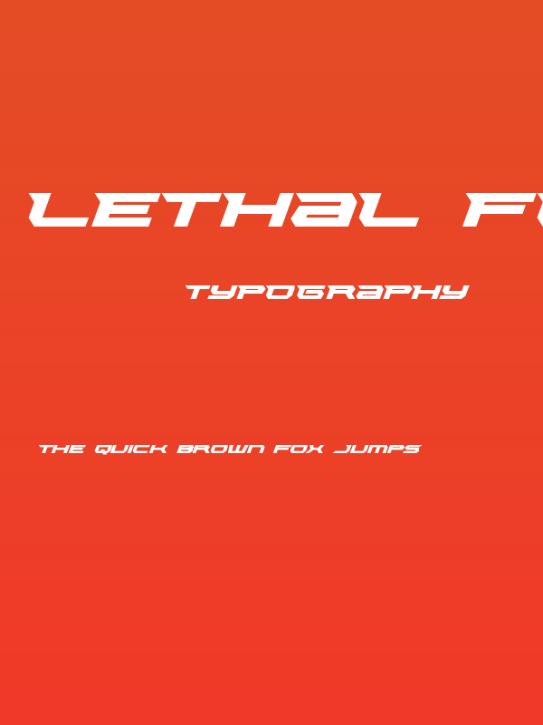Lethal Force Expanded Italic Poster