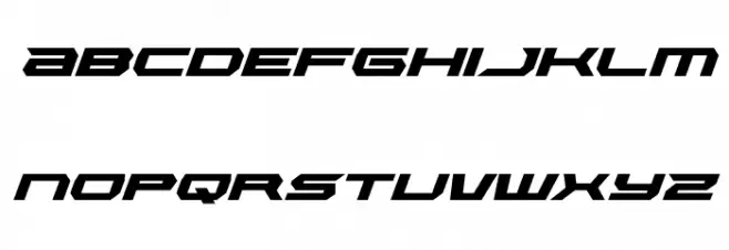 Lethal Force Expanded Italic Caratteri MINUSCOLO