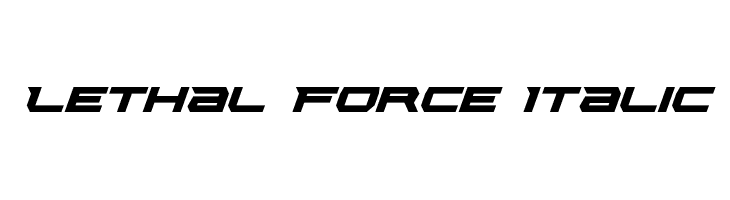 Lethal Force Italic  フリーフォントのダウンロード