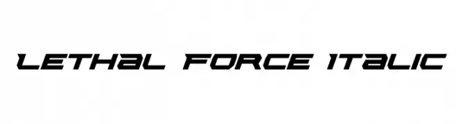 Lethal Force Italic  Frei Schriftart Herunterladen