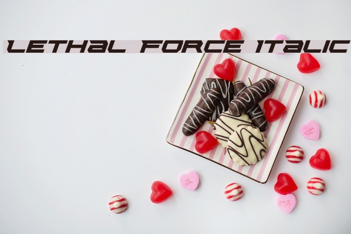 Lethal Force Italic Font examples