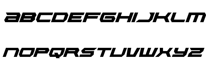 Lethal Force Italic Font LOWERCASE