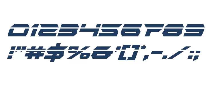 Lethal Force Laser Italic Font OTHER CHARS