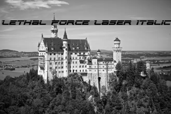 Lethal Force Laser Italic Font examples