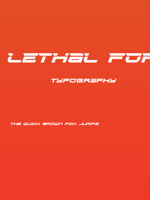 Lethal Force Laser Italic Poster