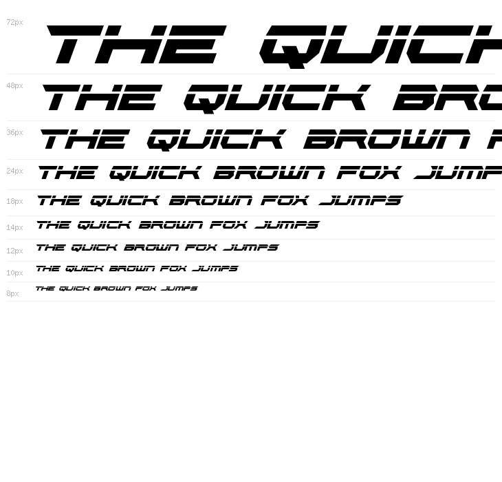 Lethal Force Laser Italic Waterfall