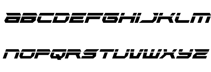 Lethal Force Laser Italic Font LOWERCASE