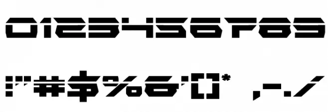 Lethal Force Laser Font OTHER CHARS