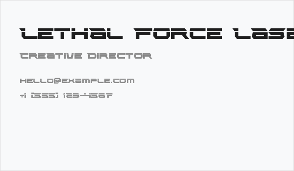 Lethal Force Laser Business Card