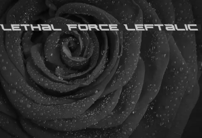 Lethal Force Leftalic Font examples