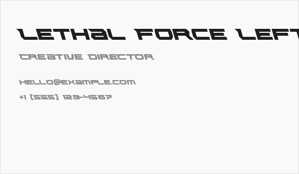 Lethal Force Leftalic Business Card