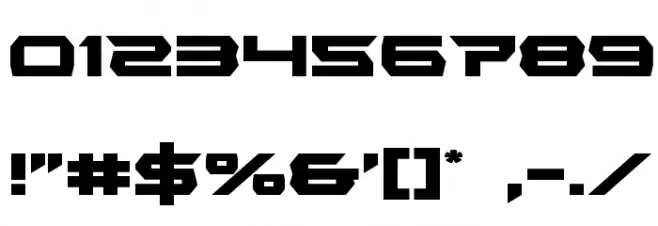 Lethal Force Regular Font OTHER CHARS