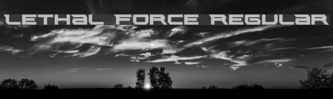 Lethal Force Regular Font examples