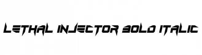 Lethal Injector Bold Italic  免费字体下载
