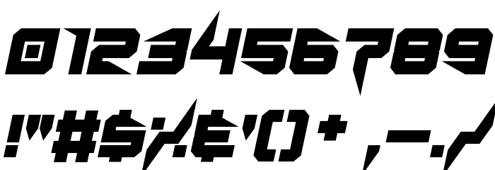 Lethal Injector Bold Italic Font OTHER CHARS