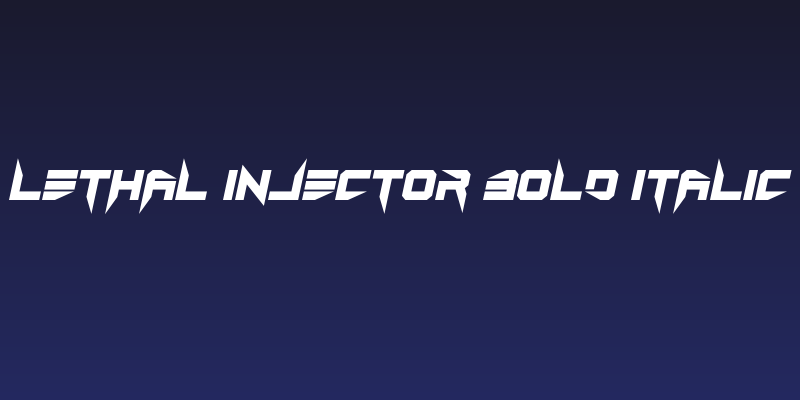 Lethal Injector Bold Italic Social Header