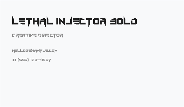 Lethal Injector Bold Business Card
