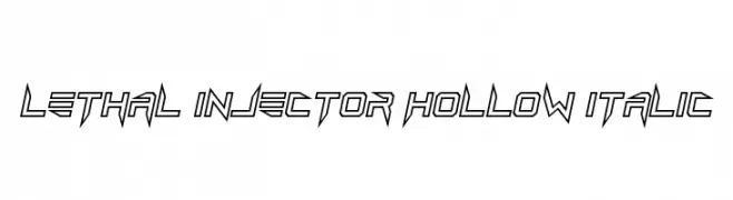 Lethal Injector Hollow Italic  les polices de caractères gratuit tlcharger