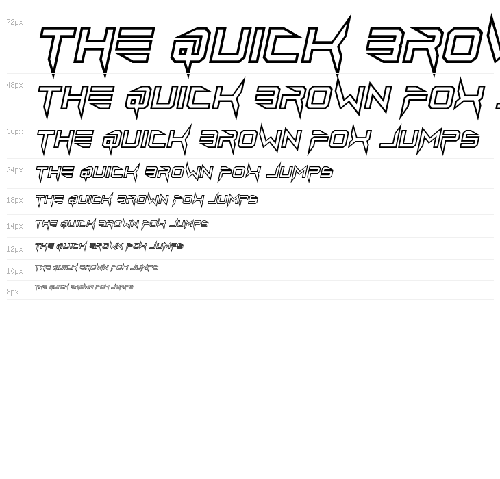 Lethal Injector Hollow Italic Waterfall