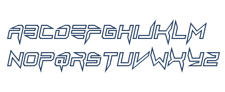 Lethal Injector Hollow Italic Lowercase