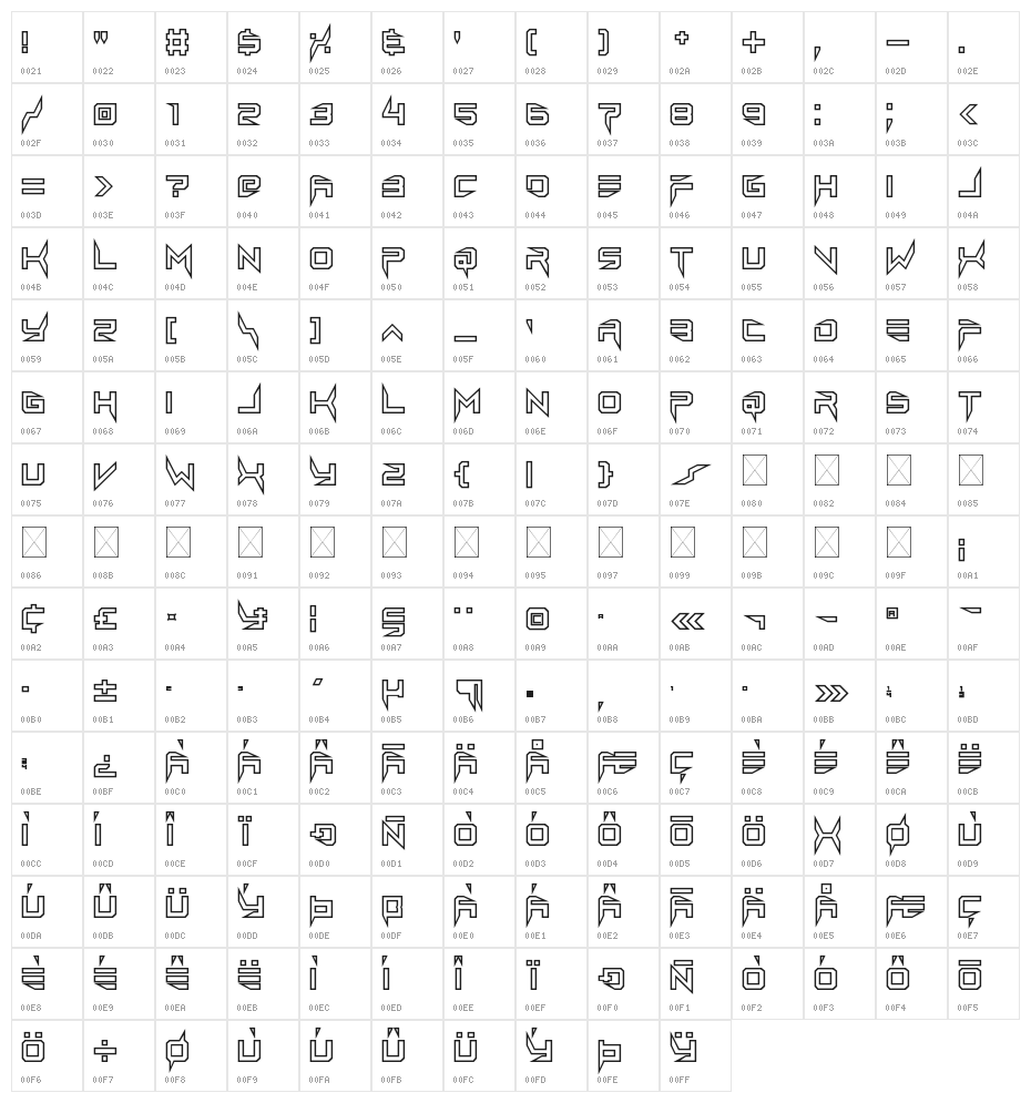 Lethal Injector Hollow Regular Character Map